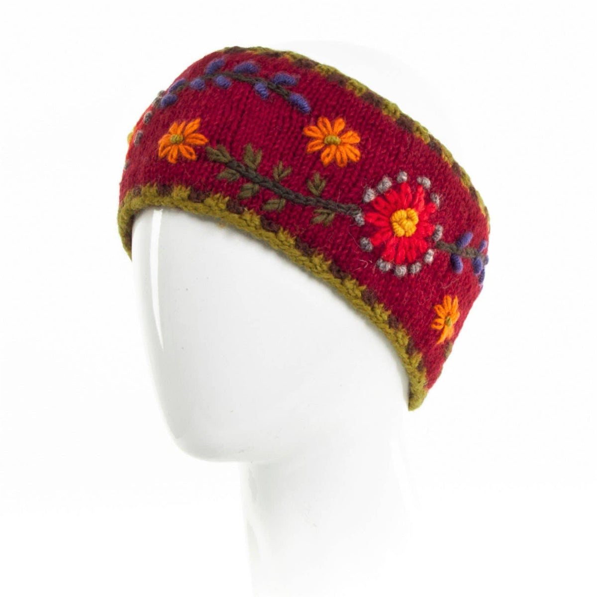 Abigail Headband – Embroidered Wool Ear Warmer