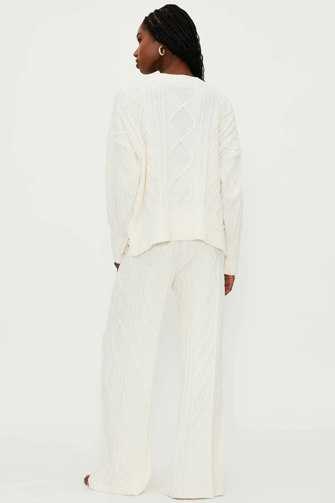 Beach Riot Rayne Pants Cream Cable