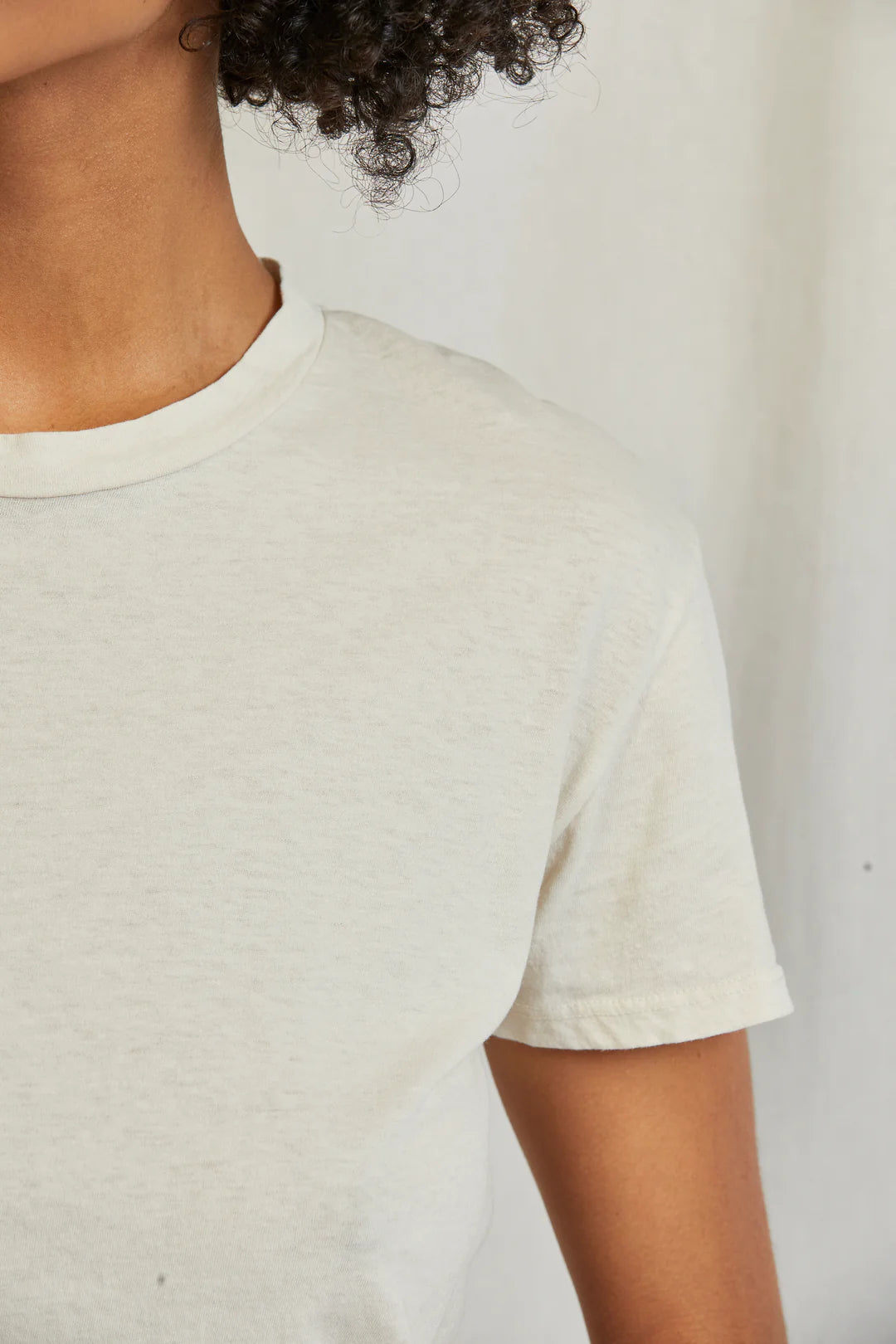 Perfect White Tee Boxy Crew Sugar