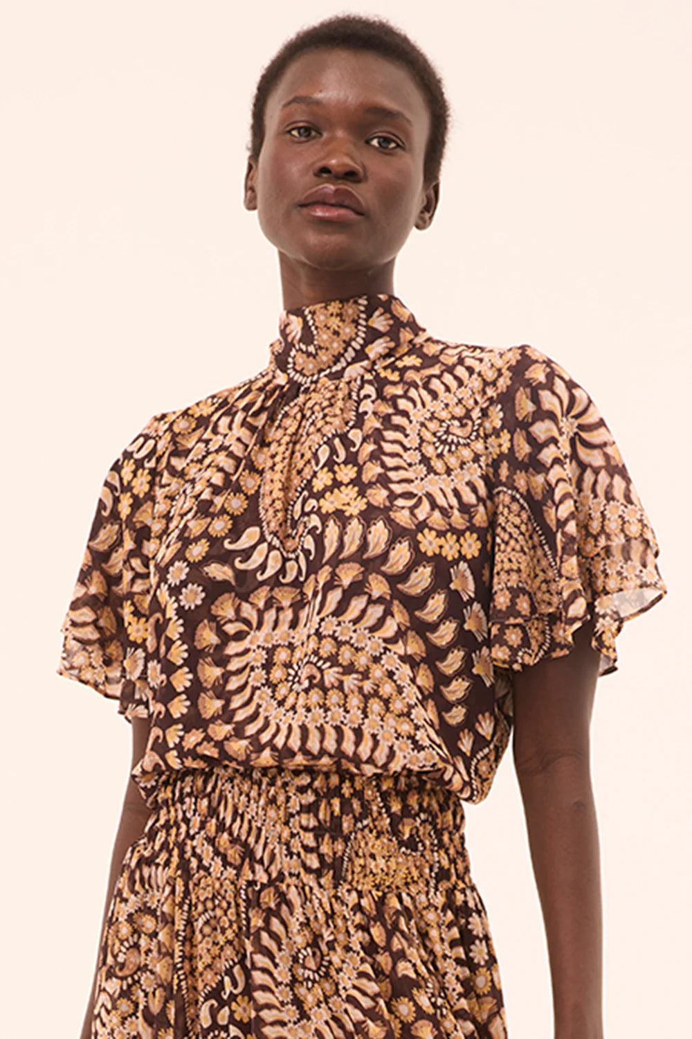 Misa Kaye Top in Daisy Paisley