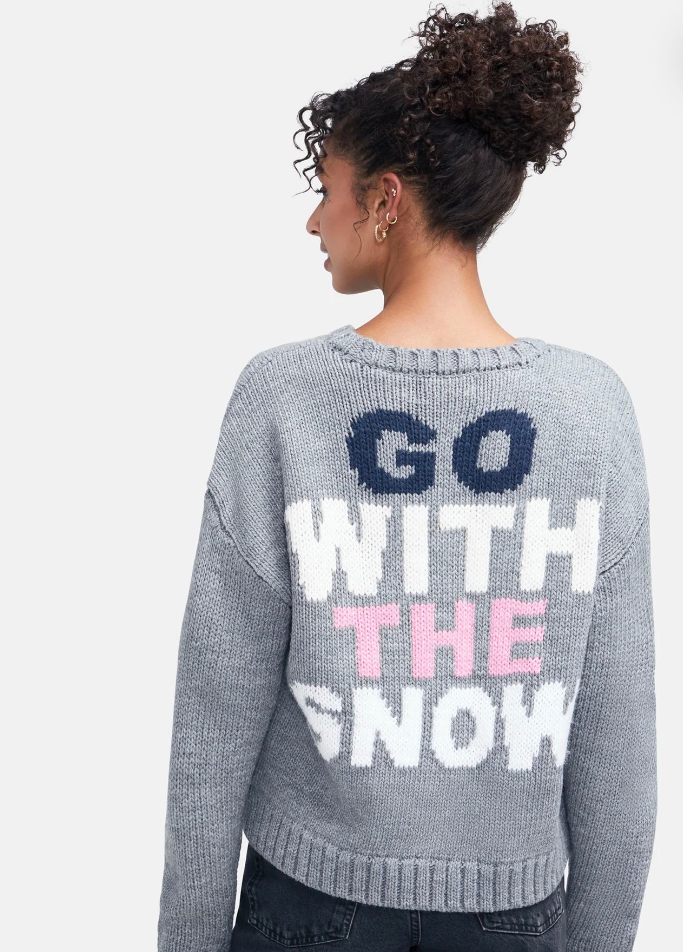 Wildfox-Go with the Snow Sweater Grey