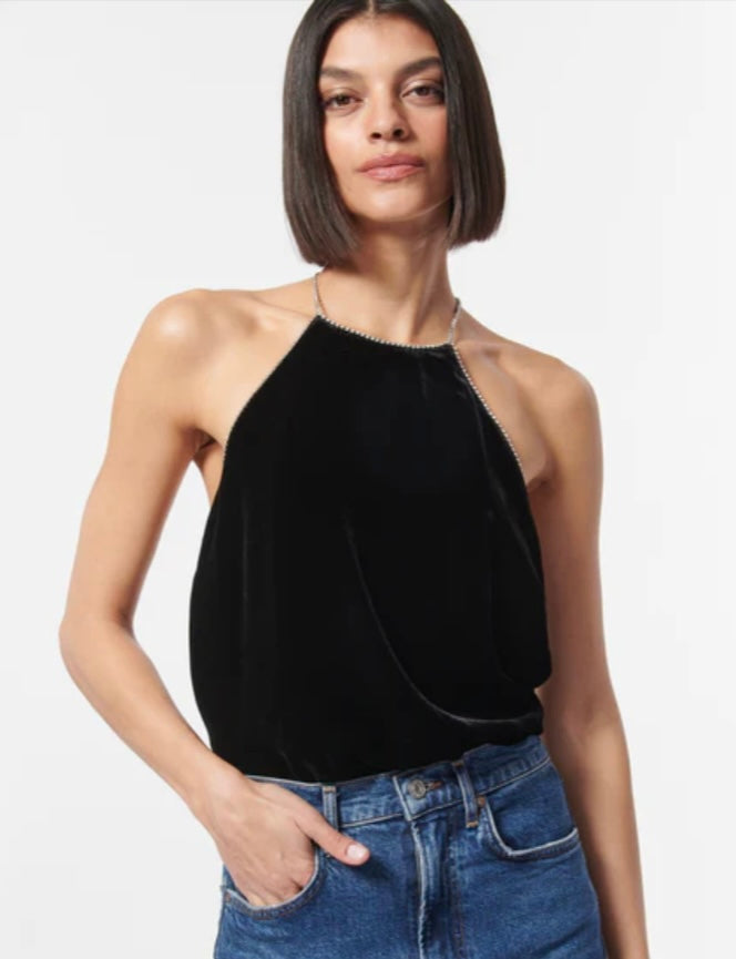 CAMI NYC Nashra Black Velvet Cami