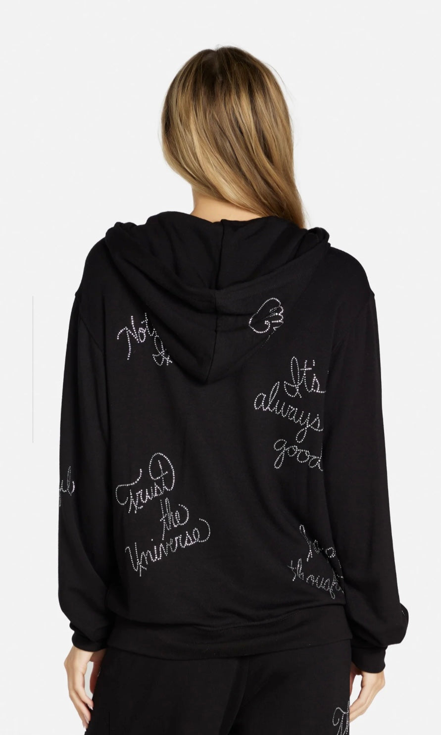 Lauren Moshi Crystal Affirmations Hoodie