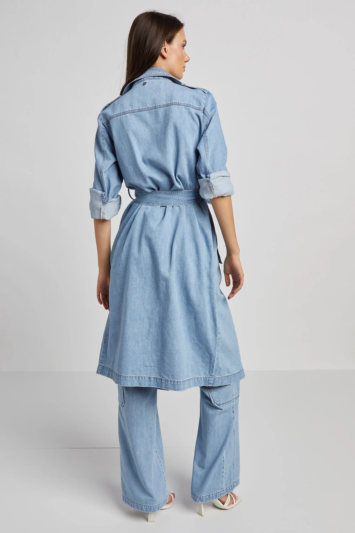 Adroit Atelier Rowan Long Denim Trench Coat