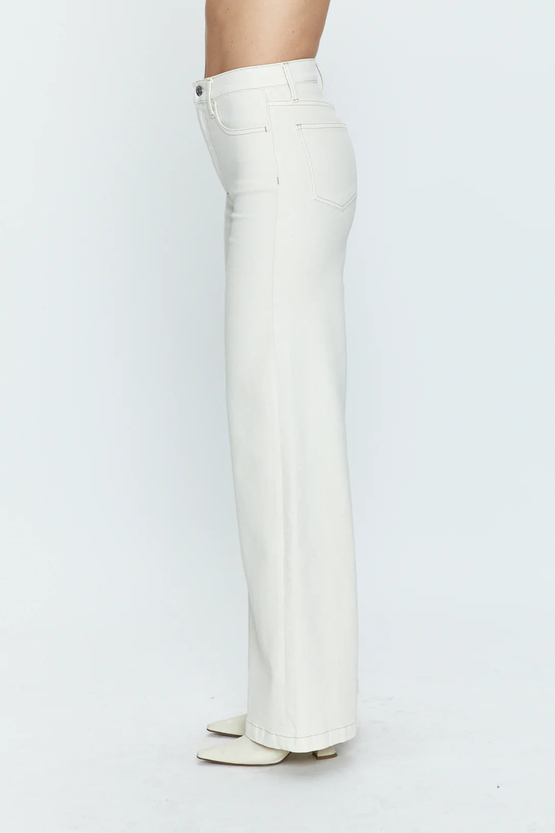 Pistola Lana High Rise Ultra Leg Pant in Ecru
