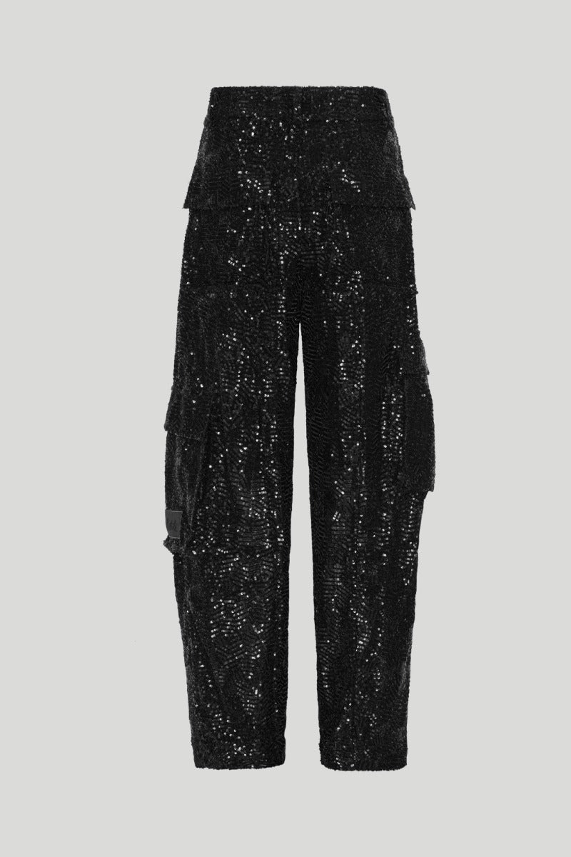 Rotate Oversized Sequin Cargos