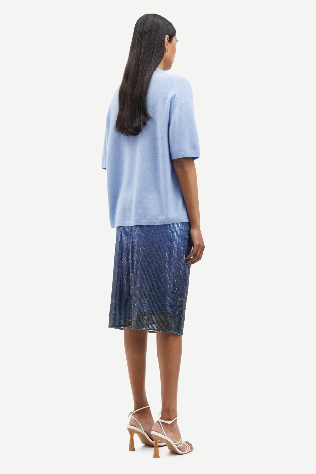 Samsoe Samsoe Megan T shirt in Blue Heron