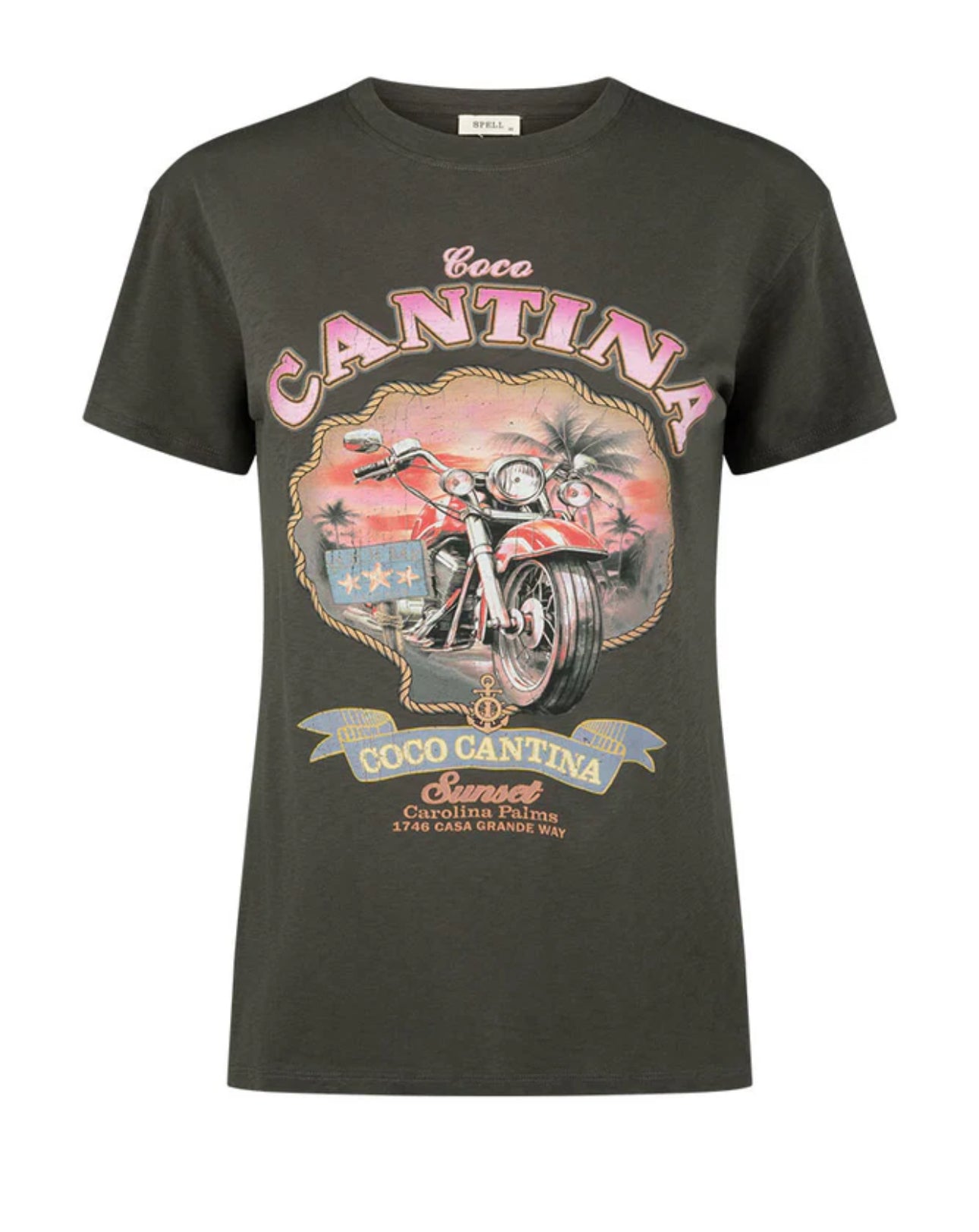 SPELL COCO CANTINA BIKER TEE
Charcoal