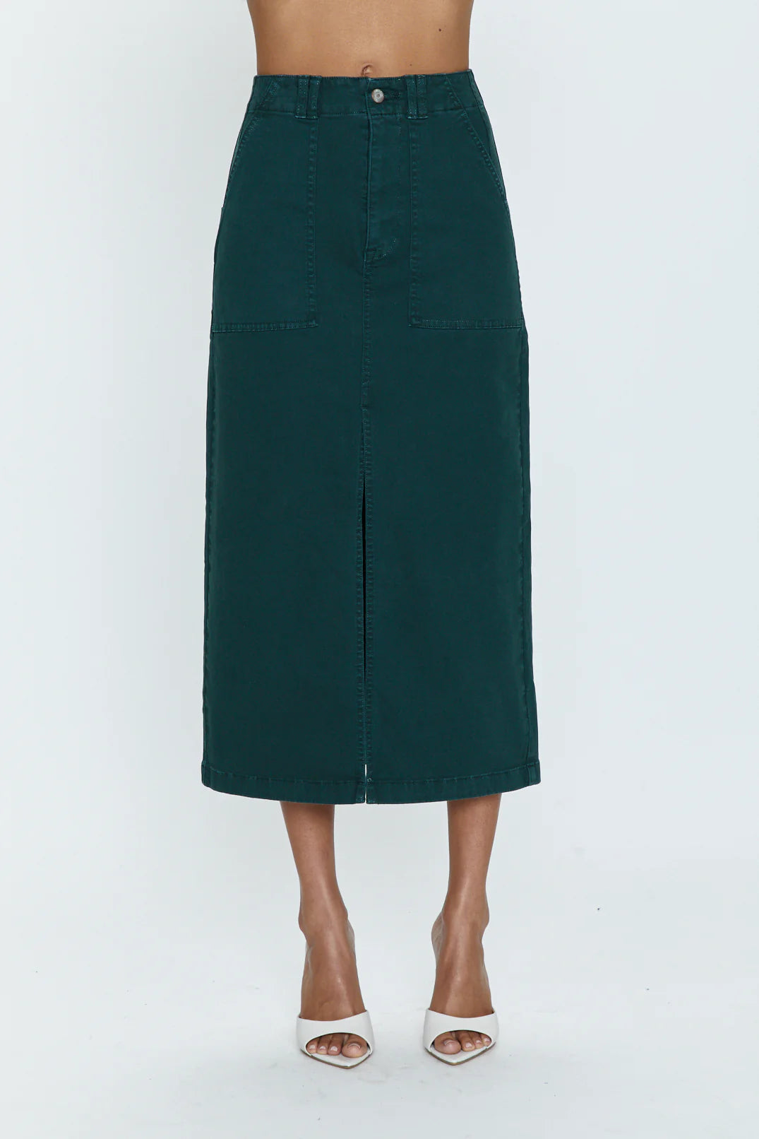 Pistola PAMELA SKIRT UTILITY MIDI SKIRT - PINE