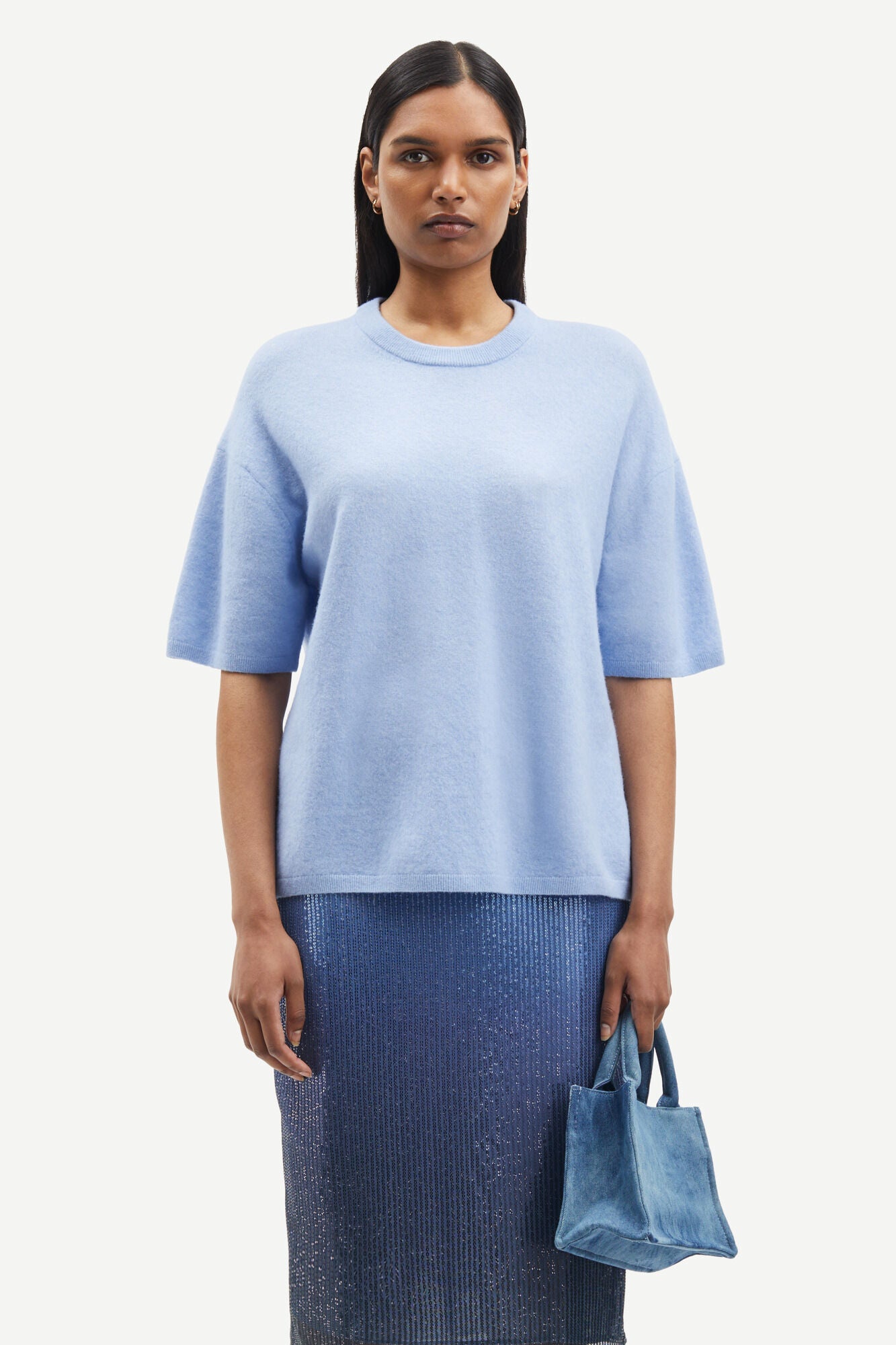 Samsoe Samsoe Megan T shirt in Blue Heron