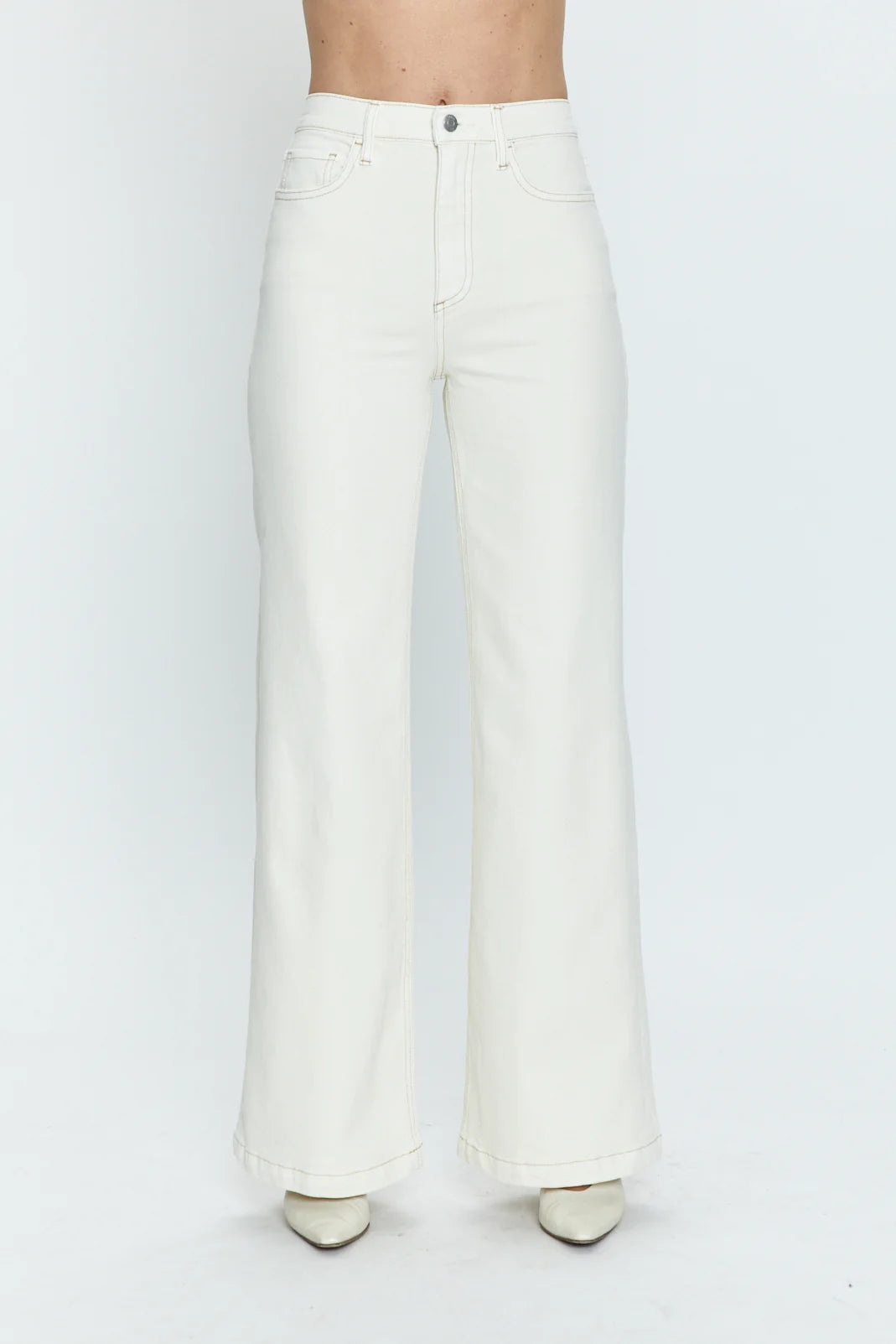 Pistola Lana High Rise Ultra Leg Pant in Ecru