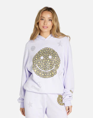 Lauren Moshi Trina Diamond Happy Face Hoodie