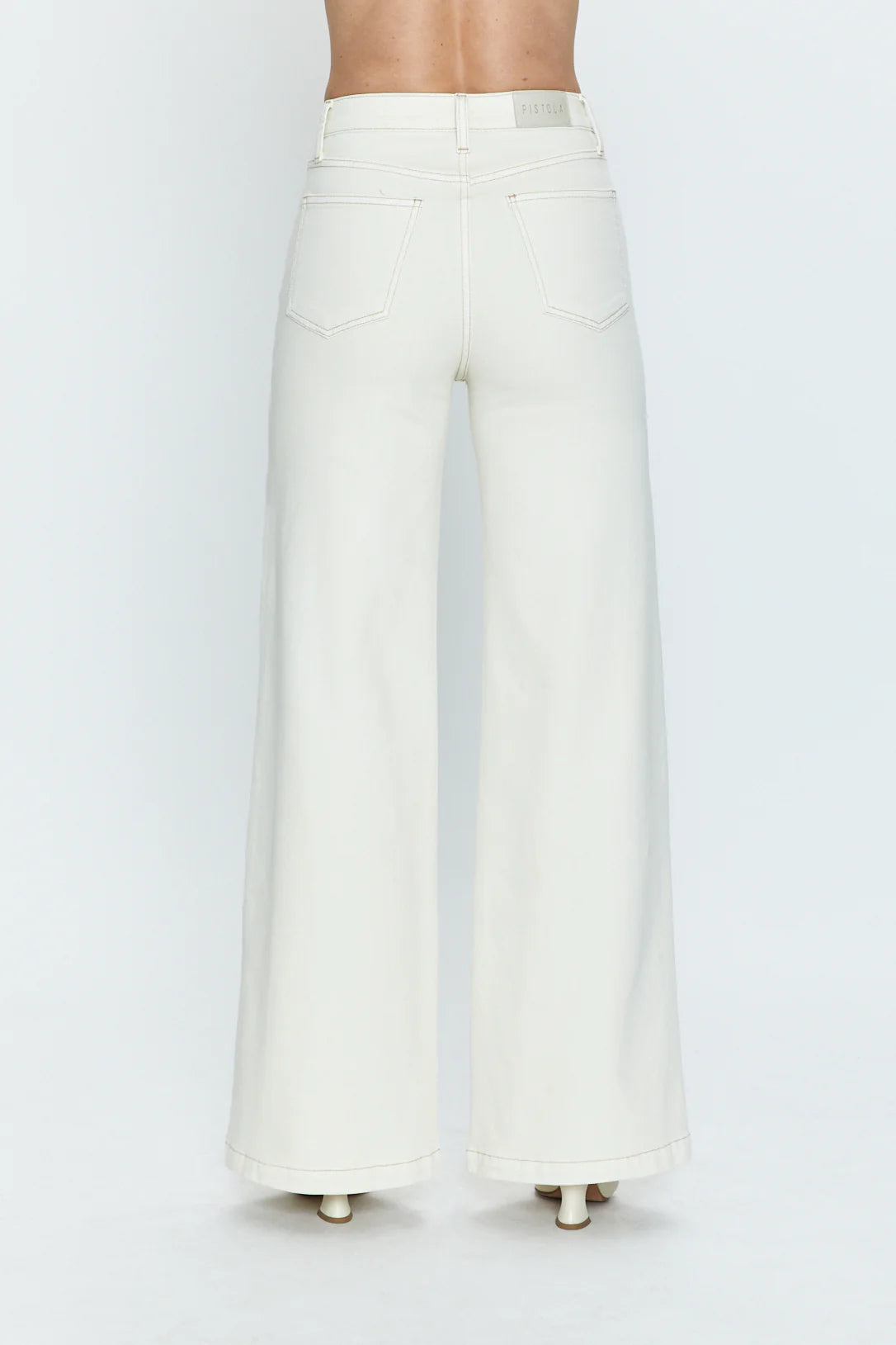 Pistola Lana High Rise Ultra Leg Pant in Ecru