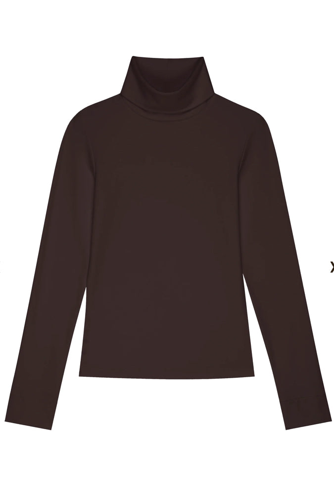 DONNI The Baby Rib Turtleneck - Espresso