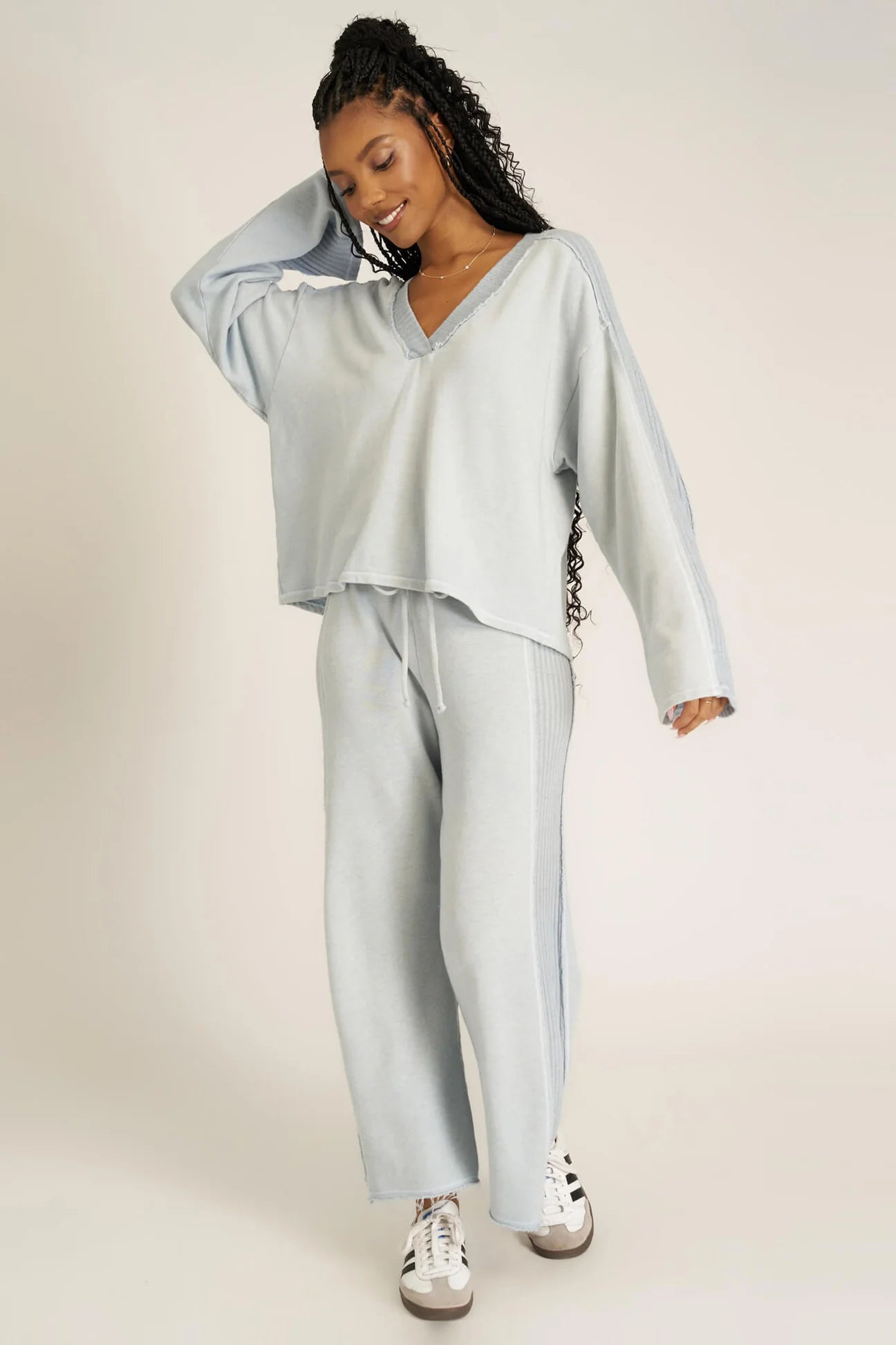 Project Social T Get Ready Mixed V-Neck Pullover
