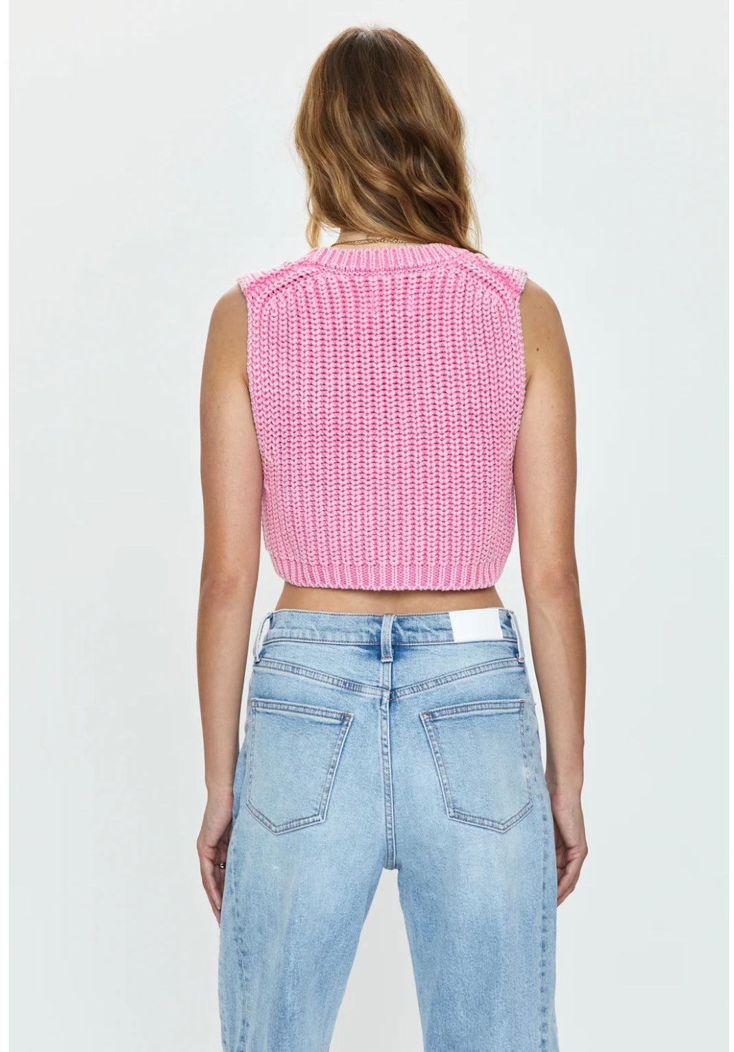 Pistola Cora Pink knit vest