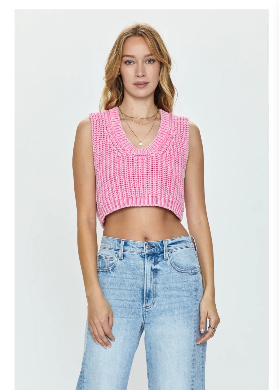 Pistola Cora Pink knit vest