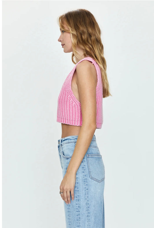 Pistola Cora Pink knit vest