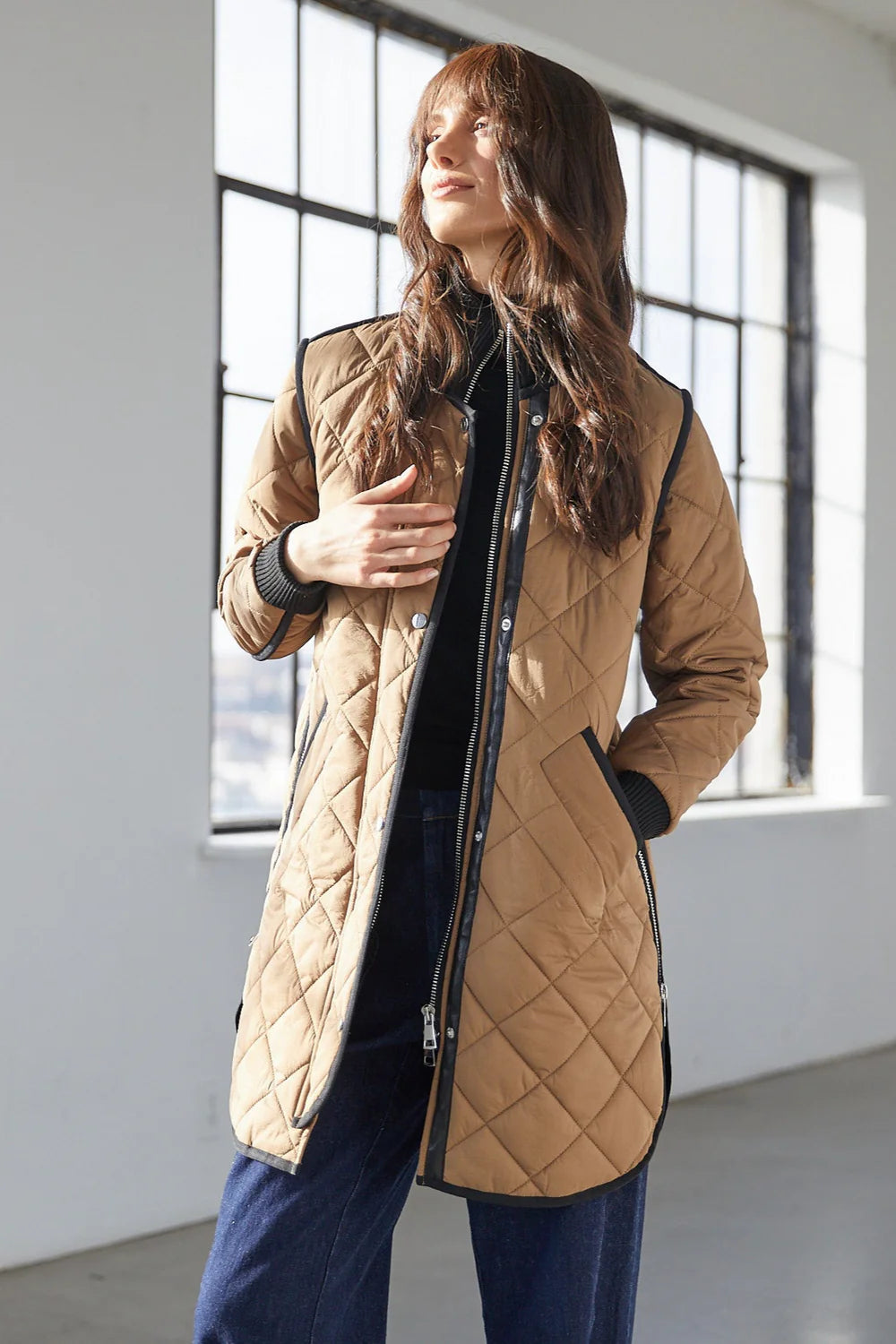 Adroit Libby Quilted Jacket Toffee