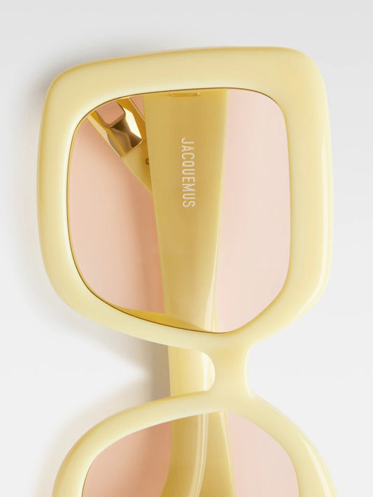 Jacquemus Carre Square Sunglasses in Pear Sorbet