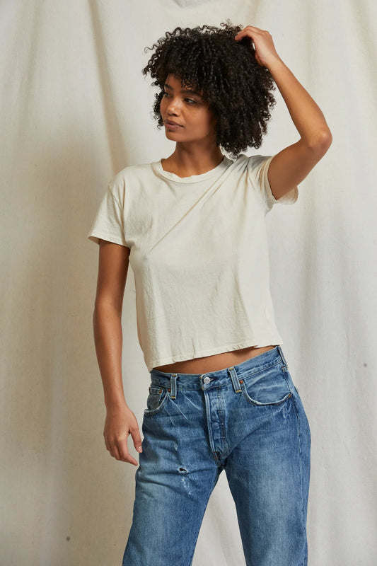 Perfect White Tee Boxy Crew Sugar