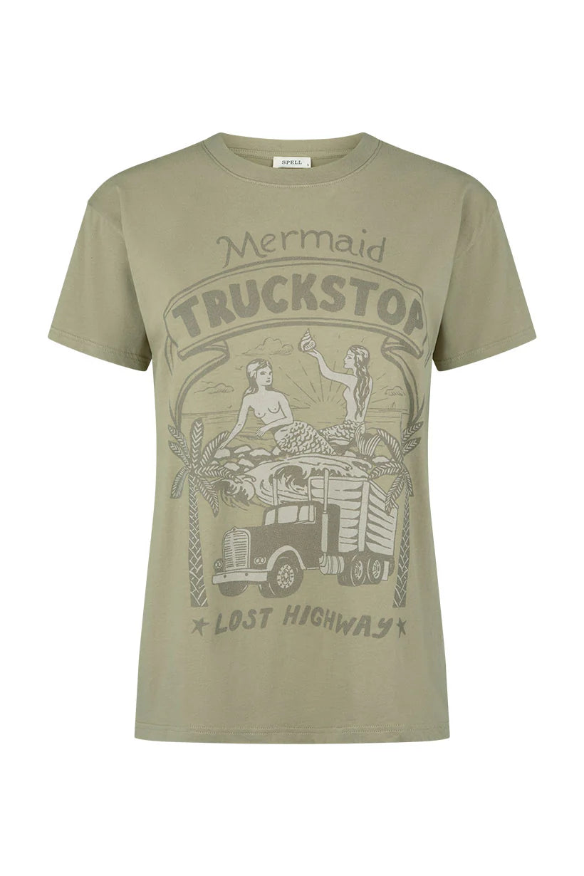 Spell Mermaid Truckstop Biker Tee