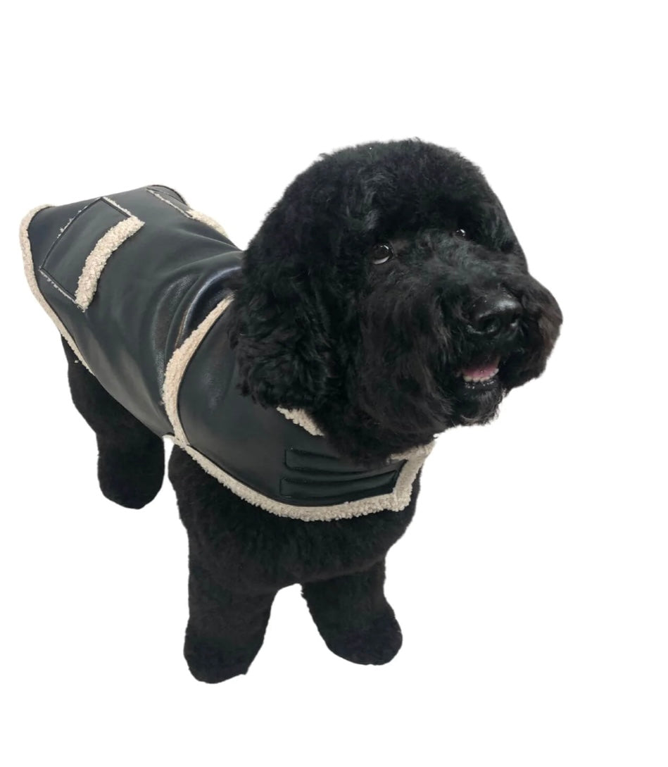 ADROIT ATELIER Pixel VEGAN Leather Dog Coat