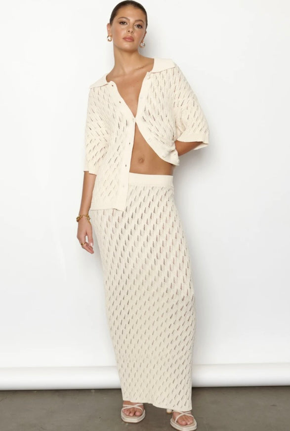 SNDYS CLAIRE Cream Top