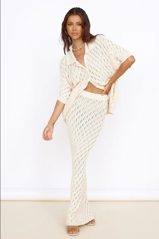 SNDYS CLAIR CREAM SKIRT
