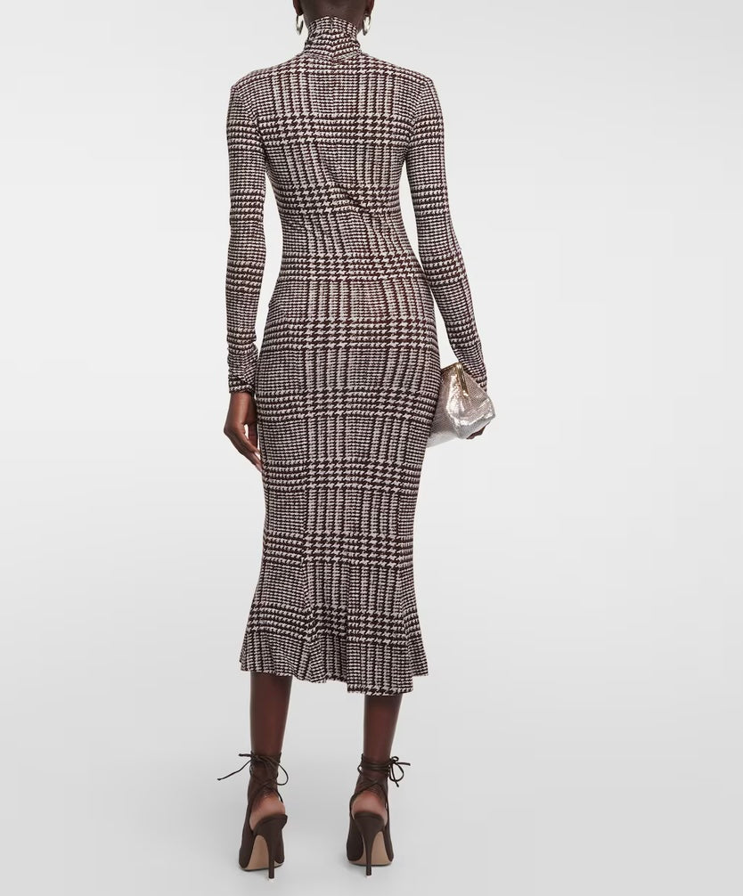 NORMAKAMALI long sleeve TURTLE FISHTAIL DRESS