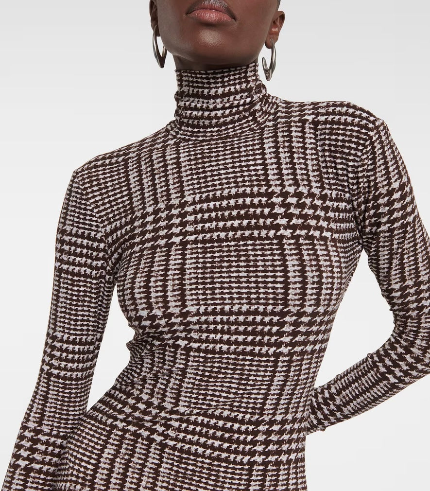 NORMAKAMALI long sleeve TURTLE FISHTAIL DRESS