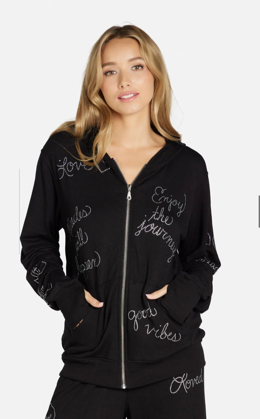 Lauren Moshi Crystal Affirmations Hoodie