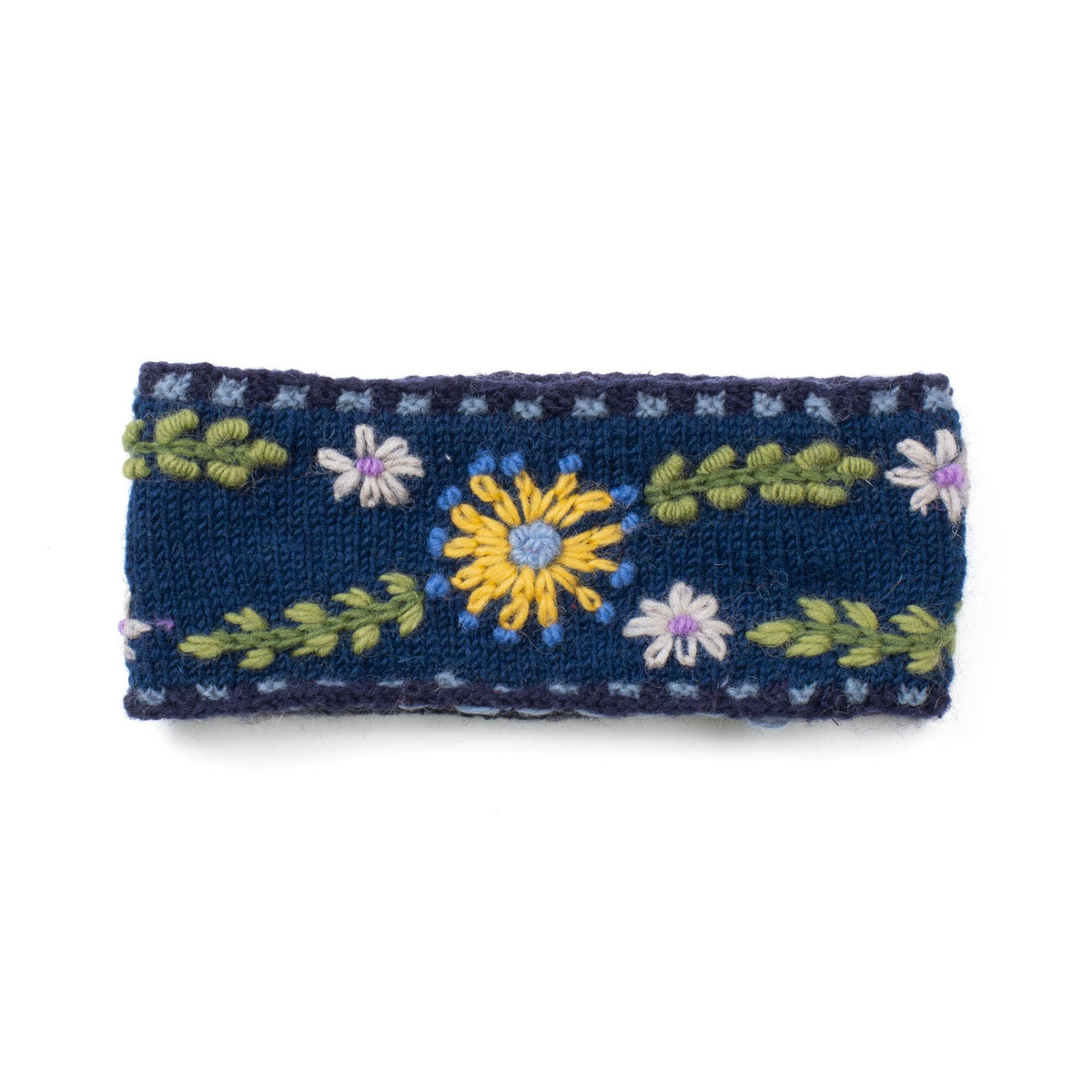 Abigail Headband – Embroidered Wool Ear Warmer